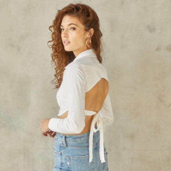 Cropped Button Down - Picture 2 of 3